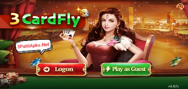 3 Card Fly app interface on Android