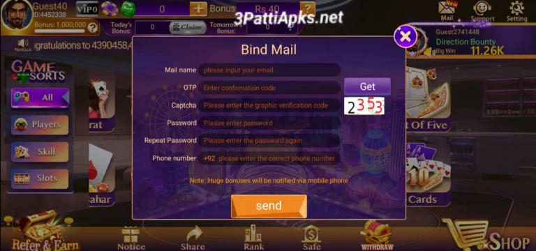 How to create account on 3 Card Fly Pakistan