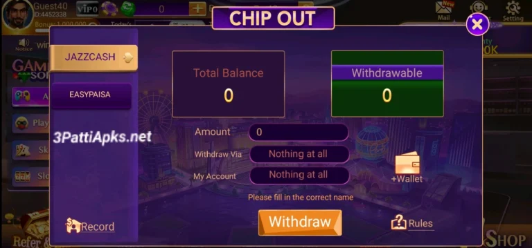 How to withdraw money from 3 Card Fly to EasyPaisa JazzCash
