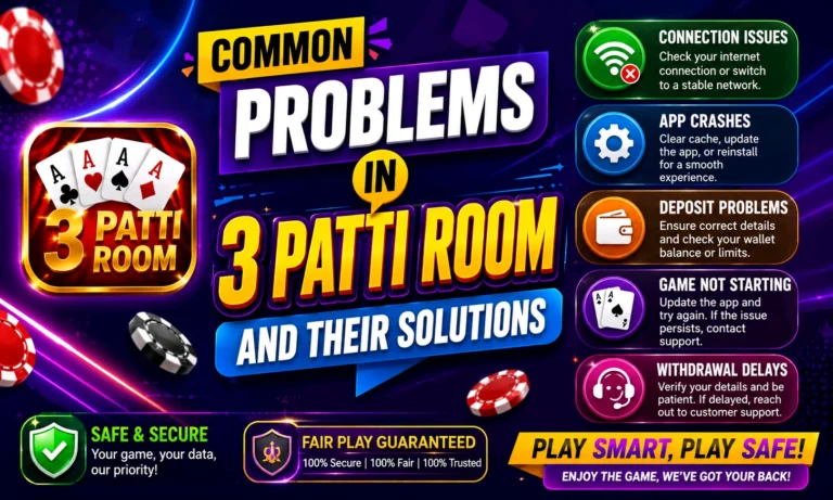 Common Problems in 3 Patti Room