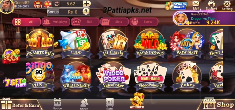 Teen Patti live table inside 3 Patti World