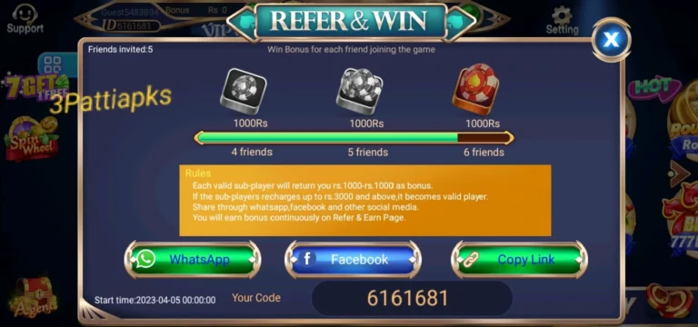 3 Patti Sky Referral Rewards Pakistan 2026